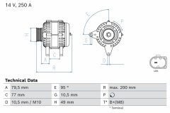 BOSCH 0986086360 — Alternator