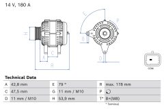 BOSCH 0986086790 — Alternator