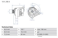 BOSCH 0986087080 — Генератор