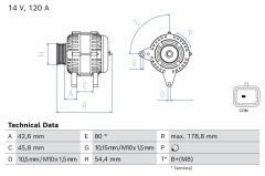 BOSCH 0986087110 — Alternator