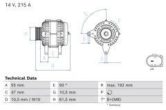 BOSCH 0986087130 — Alternator