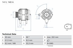 BOSCH 0 986 087 320 — Генератор