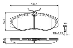 BOSCH 0986424204 — Колодки тормозные дисковые