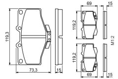 BOSCH 0986424268 — Plăcuțe de frână disc