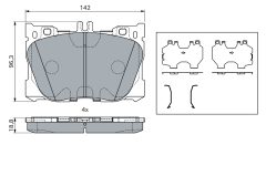 BOSCH 0986424335 — Plăcuțe de frână disc