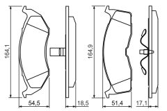 BOSCH 0986424363 — Plăcuțe de frână disc