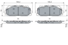 BOSCH 0986424429 — Колодки тормозные дисковые