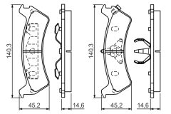 BOSCH 0986424655 — Plăcuțe de frână disc