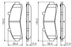 BOSCH 0986424656 — Plăcuțe de frână disc