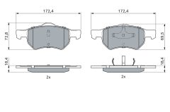 BOSCH 0986424668 — Plăcuțe de frână disc