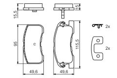 BOSCH 0986424697 — Колодки тормозные дисковые
