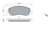 BOSCH 0986424716 — Plăcuțe de frână disc