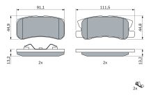 BOSCH 0986424717 — Plăcuțe de frână disc