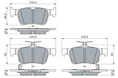 BOSCH 0986424807 — Колодки тормозные дисковые