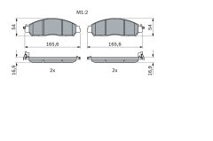 BOSCH 0986424837 — Plăcuțe de frână disc