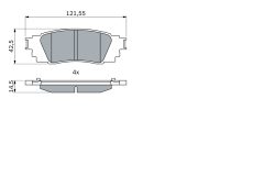 BOSCH 0986424840 — Plăcuțe de frână disc