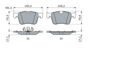 BOSCH 0986424860 — Колодки тормозные дисковые