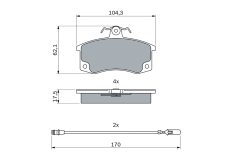 BOSCH 0986424928 — Plăcuțe de frână disc
