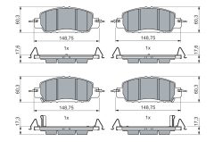 BOSCH 0986460017 — Колодки тормозные дисковые