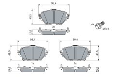 BOSCH 0986460066 — Plăcuțe de frână disc