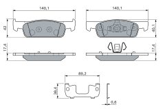 BOSCH 0986460125 — Plăcuțe de frână disc