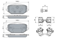 BOSCH 0986460165 — Колодки тормозные дисковые