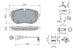 BOSCH 0986460201 — Колодки тормозные дисковые