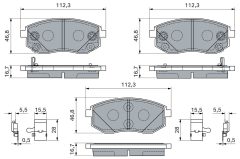 BOSCH 0 986 460 227 — Plăcuțe de frână disc