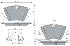 BOSCH 0986460279 — Колодки тормозные дисковые