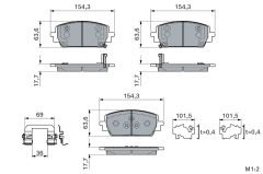 BOSCH 0 986 460 299 — Plăcuțe de frână disc