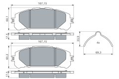 BOSCH 0986460310 — Колодки тормозные дисковые