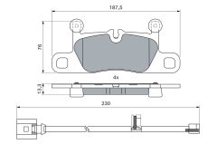 BOSCH 0 986 460 466 — Plăcuțe de frână disc