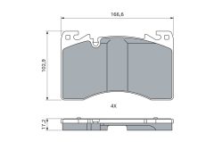 BOSCH 0 986 460 471 — Plăcuțe de frână disc
