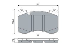 BOSCH 0 986 460 472 — Plăcuțe de frână disc