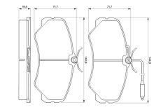 BOSCH 0986460998 — Plăcuțe de frână disc