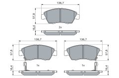 BOSCH 0986461759 — Колодки тормозные дисковые