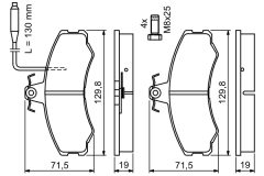 BOSCH 0986467411 — Plăcuțe de frână disc