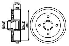 BOSCH 0986477002 — Тормозной барабан