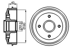BOSCH 0986477020 — Tambur de frână