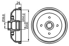 BOSCH 0986477040 — Tambur de frână