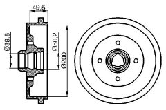 BOSCH 0986477041 — Тормозной барабан