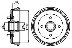 BOSCH 0986477049 — Tambur de frână