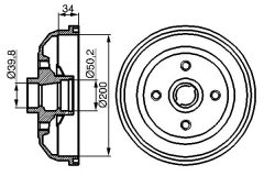 BOSCH 0986477056 — Tambur de frână