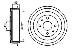 BOSCH 0986477109 — Tambur de frână