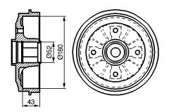 BOSCH 0986477114 — Tambur de frână