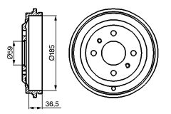 BOSCH 0986477125 — Tambur de frână