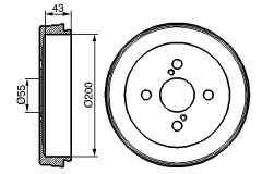 BOSCH 0986477138 — Тормозной барабан