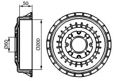 BOSCH 0986477146 — Тормозной барабан