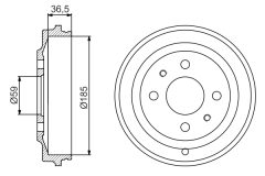 BOSCH 0986477161 — Tambur de frână