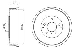 BOSCH 0986477162 — Тормозной барабан